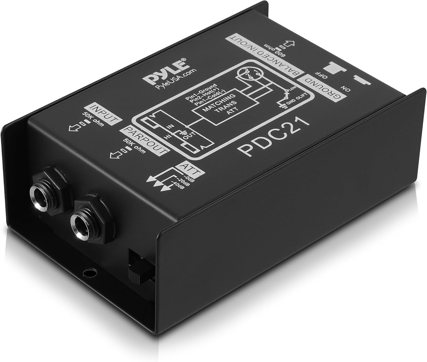 Premium Direct Injection Audio Box - 2.36" X 4.09" Passive DI Unit Hum Eliminato