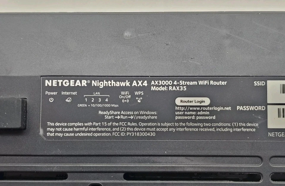 Netgear Nighthawk AX4 AX3000 RAX35 Wi-Fi 6 Router 2.4/5GHz (RAX35-100NAS) - Image 4 of 4