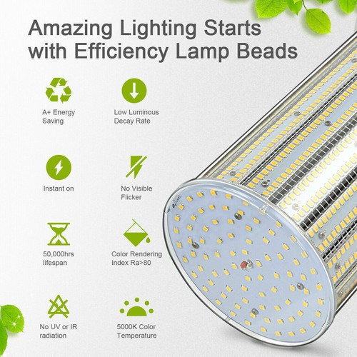 250Watt LED Corn Light Bulb 5000K 1200W MH/HID Replace E39 Mogul Base Fixtures - Picture 7 of 9
