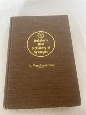 Webster's New Dictionary of Synonyms 1968 Merriam-Webster Hardcover Thumb Index