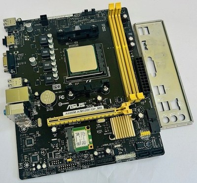 Asus A68BM-A/M32BF/DP_MB Sockel FM2+ DDR3 Mainboard, A8-7600 CPU & I/O Shield
