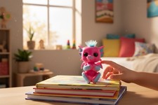 WowWee FINGERLINGS Pink Baby Dragon Works Blinks Moves Makes Sounds