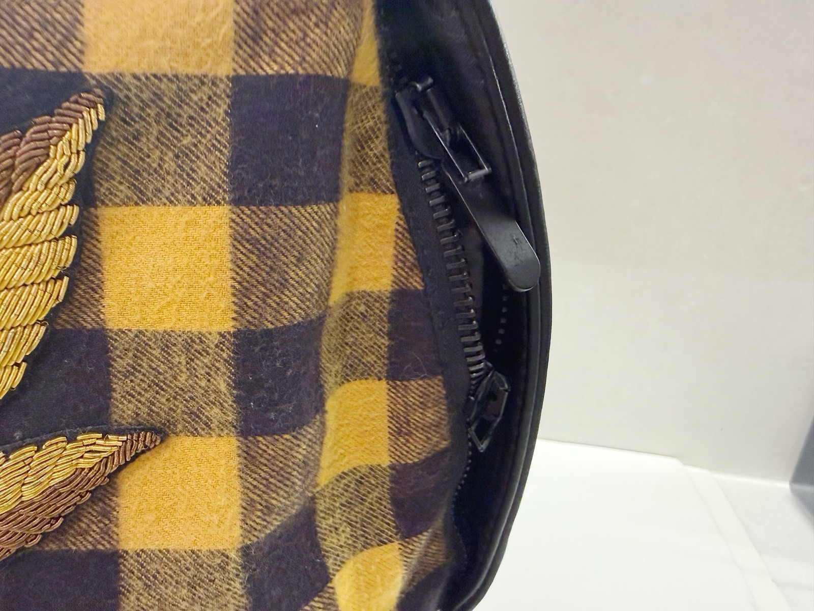 Palm Angels logo patch backpack Plaid Yellow - image 6