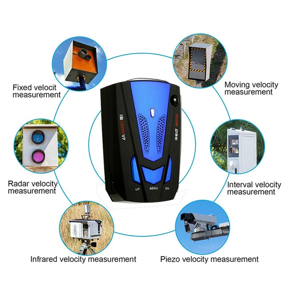 360 Degree Car 16 Band V7 GPS Speed Safety Radar Detector Voice Alert Laser Lot - Image 4 of 4