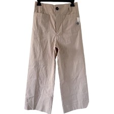 NEW MAEVE The Colette Cropped Wide-Leg Pants Women's Size 28 Khaki Beige Tan