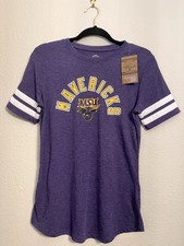 Minnesota State University Mavericks Women T-Shirt Tee S 4/6 Purple Short Sleeve