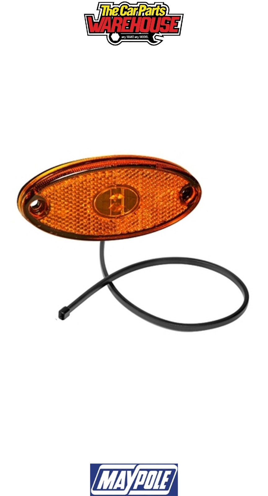 Maypole P31230902 Aspock 12V Side Amber Flatpoint 2 LED Marker Lamp