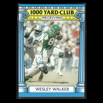 Wesley Walker #22 1987 Topps 1000 Yard Club New York Jets Football Card NFL