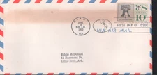 1960 First Day Cover #7 US Air Mail 10c Stamp Miami FL FDC ST3916