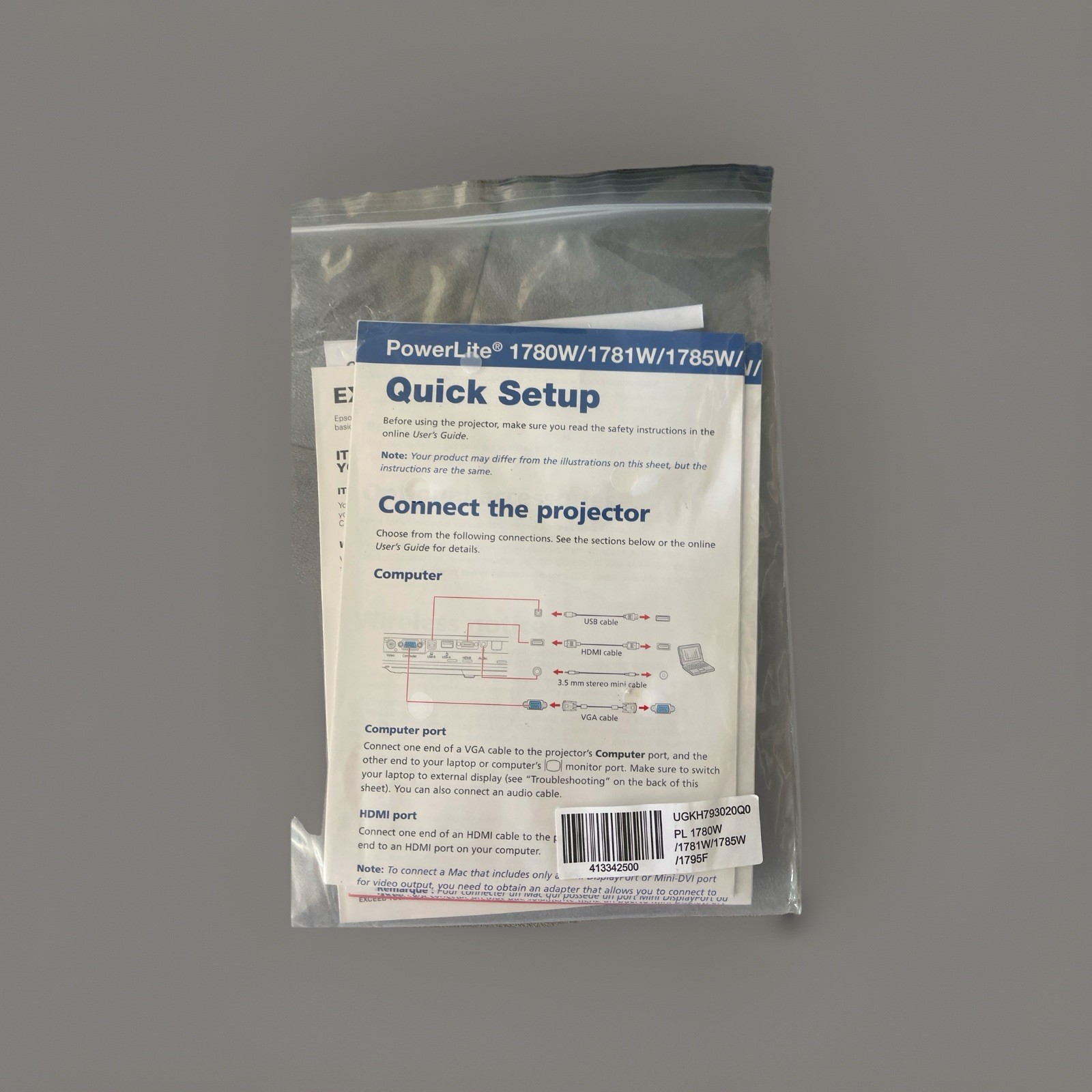 Epson PowerLite 1785W LCD Projector - Still Sealed