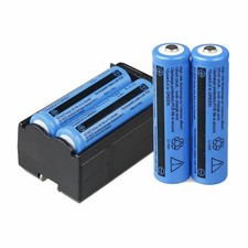 4pc Rechargeable Li-Ion Batteries 3000mAh Multipurpose Battery 3.7V DualCharger