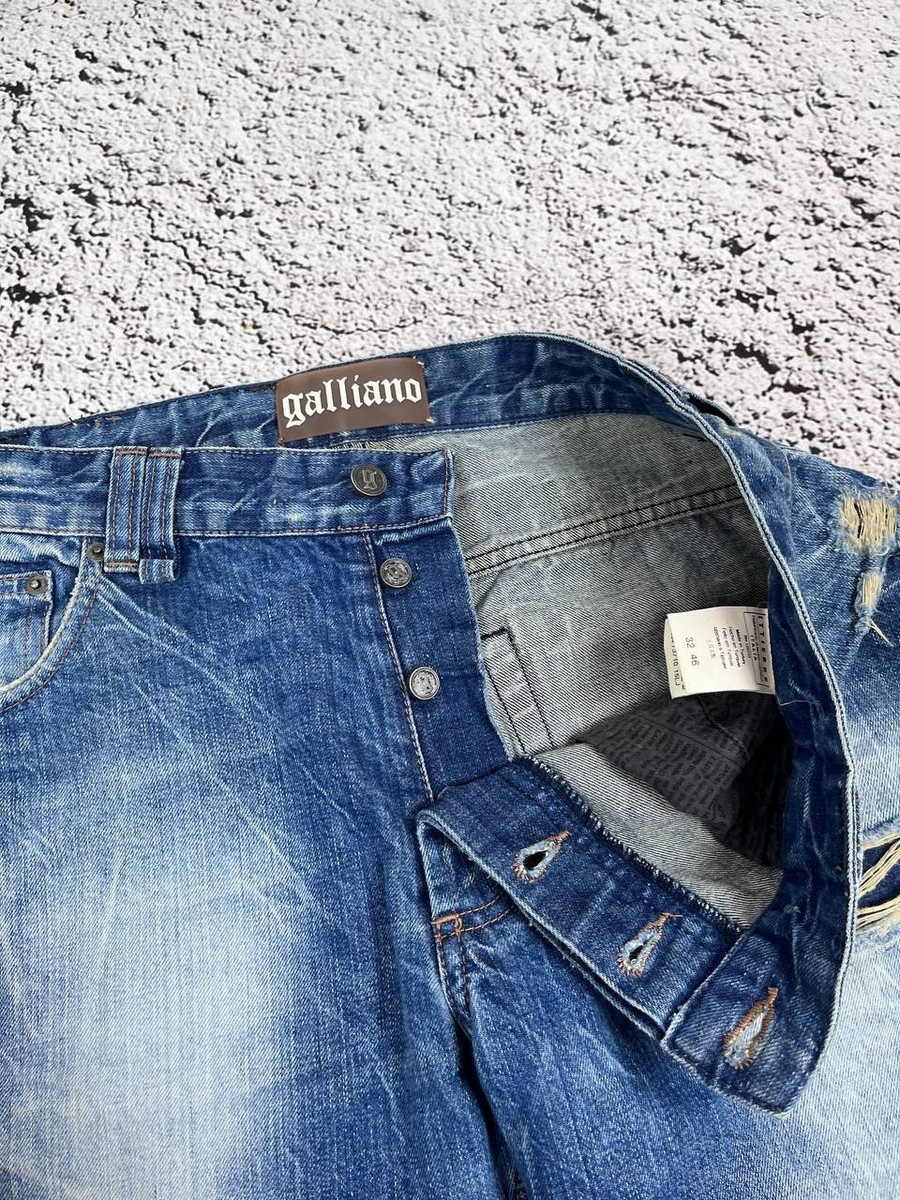 JOHN GALLIANO Y2K Distressed JEANS pants 90s USA Japan | eBay