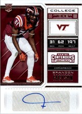 2018 Panini Contenders Draft Picks #218 Brandon Facyson RC Auto - FB