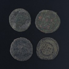 Ancient Coins Roman Artifacts Figural Mixed Lot of 4 B7272