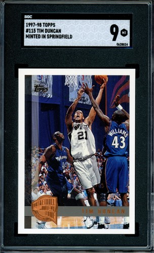 Tim Duncan [Minted in Springfield] 1997 Topps card