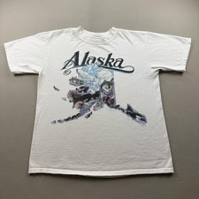 Vintage Alaska T-Shirt Mens Small White Natur...