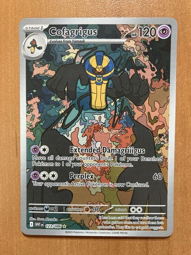 Cofagrigus 123/086 Sv: White Flare Pokemon Cars Illustration Rare NM SHIPS FAST
