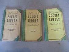 Vintage John Deere Farmers Pocket Ledger (3) Osceola Iowa Dealer Give-A-Way