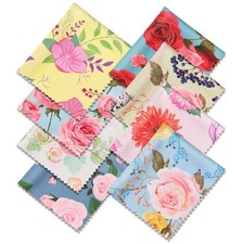 8 Pack Microfiber Cleaning Cloths 7" x 6" Multicolor Flower Glasses...