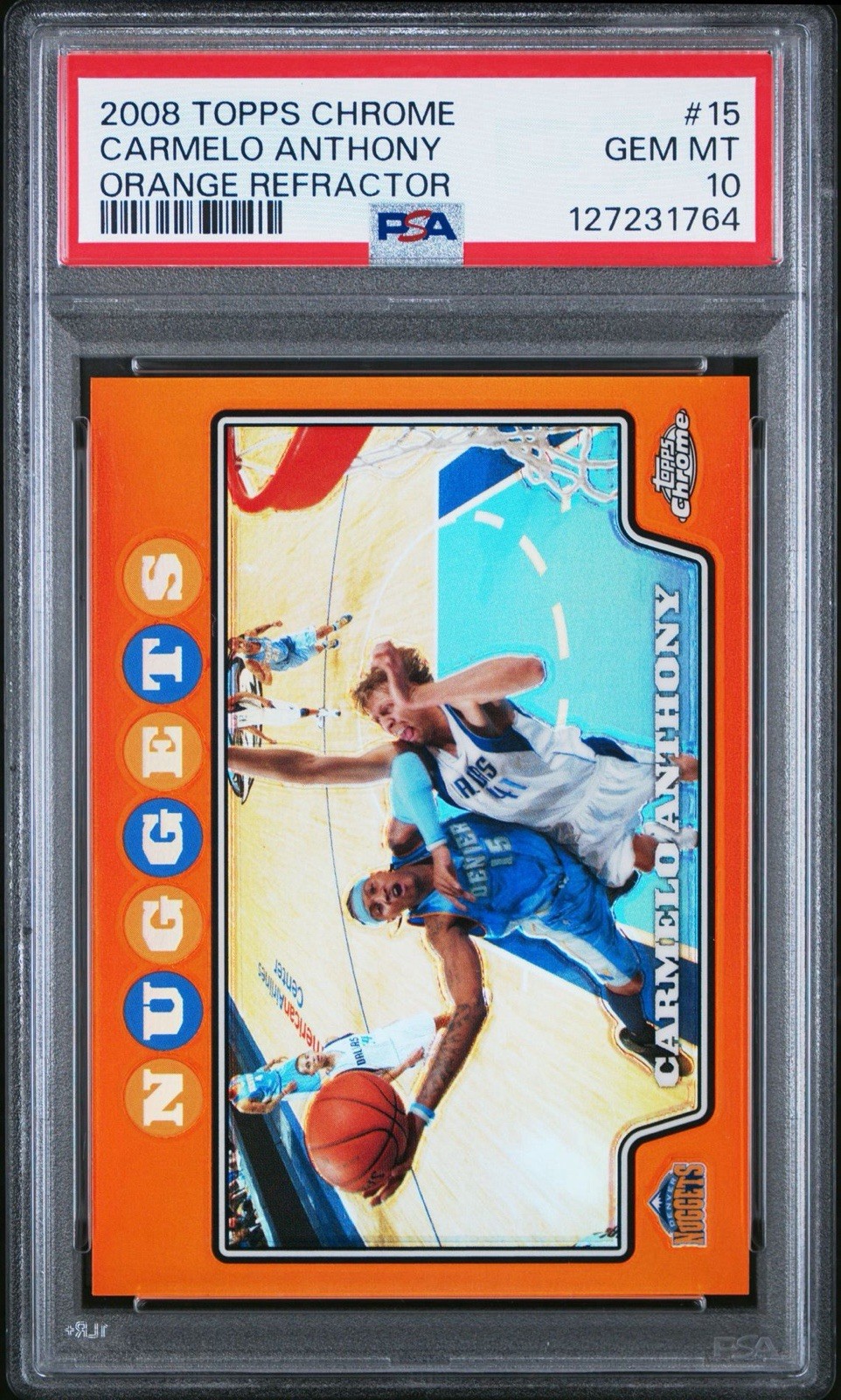 2008 CARMELO ANTHONY Topps Chrome Orange Refractor /499 PSA 10 💎 HOF