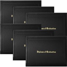 6 Pack Graduation Diploma Cover 8.5 x 11 Inch Imprinted Certificate Covers Le...