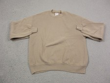 Vintage Jerzees Sweatshirt Mens Large L Brown Mens 90s Made in USA Blank Fleece