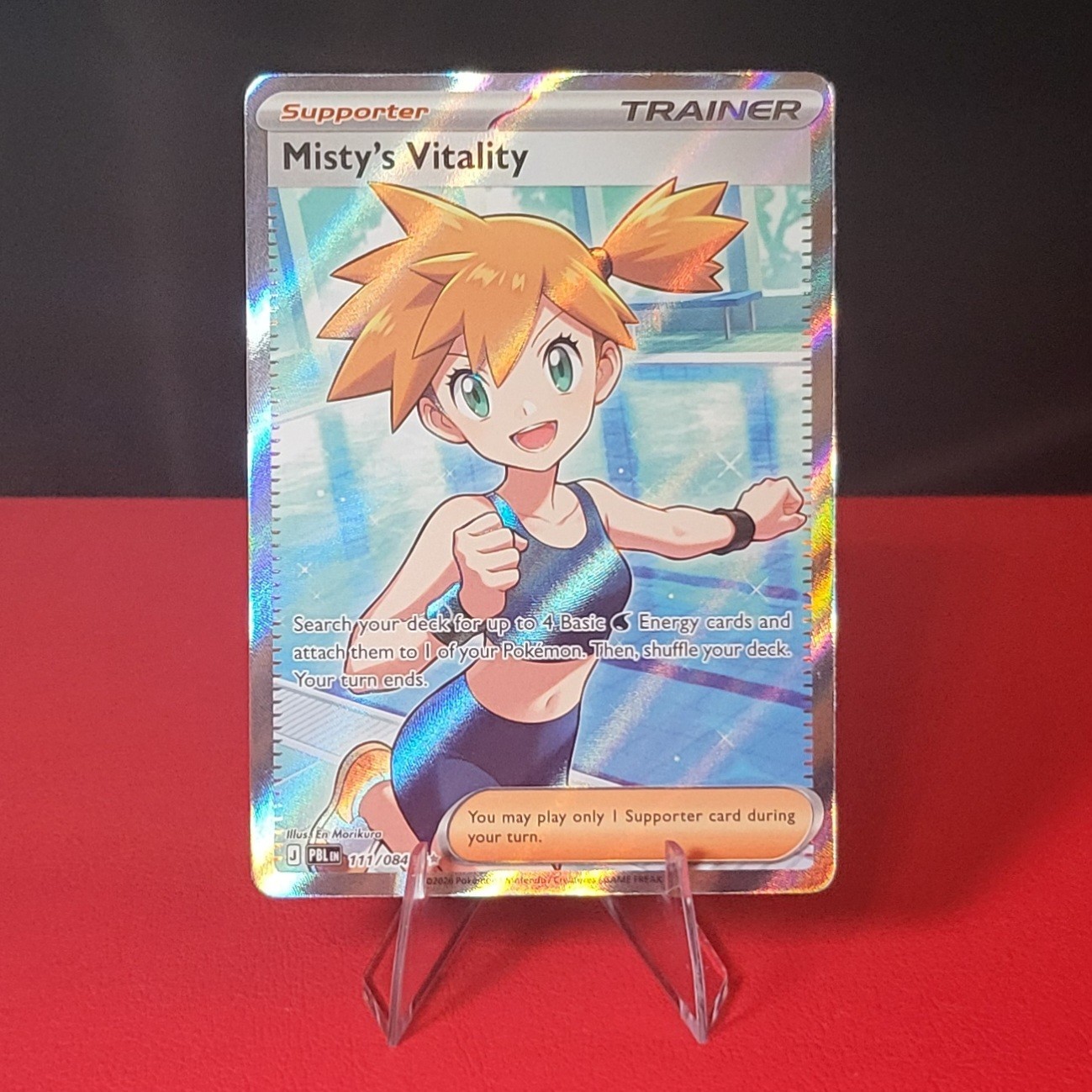 Pokemon Misty’s Vitality 111/084 Full Art Ultra Rare Pitch Black TCG NM