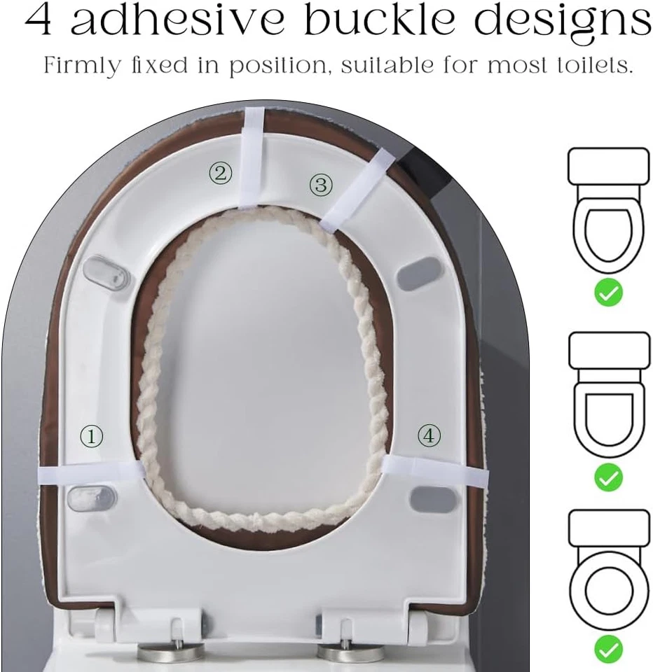 Copriwater Riscaldato, Copri Tavoletta Wc, Scalda Tavoletta Wc, Copri Sedile per - Immagine 4 di 4