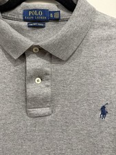 Polo Ralph Lauren Men's XL Solid Gray Short Sleeve Polo Shirt 100 Cotton, Golf