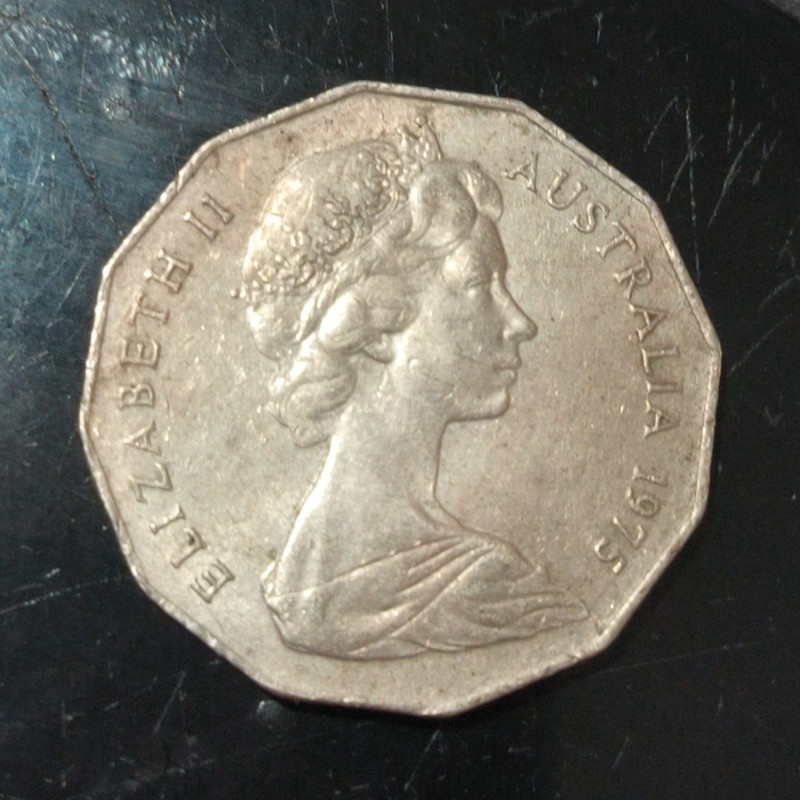 Australia 50 Cents 1975 Decimal Coin Copper-Nickel Circulated Ungraded