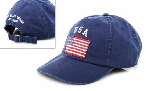 POLO by Ralph Lauren USA アメリカ国旗キャップ ブラック USA製 90s Polo Ralph Lauren Logo 6 Panel Cap 黒 L ポロラルフ