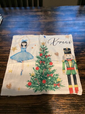 NEW Nutcracker Ballerina Pillow Cover 17'' x 17''