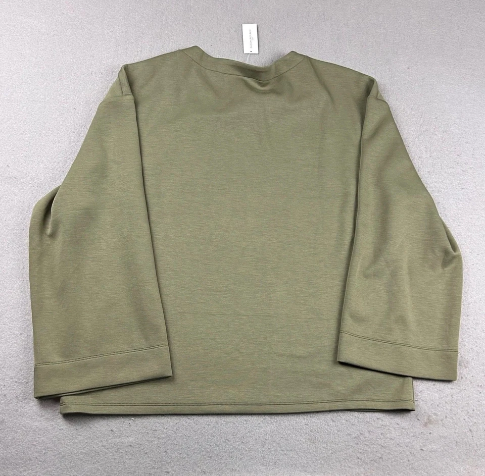 Banana Republic Suéter Mujer Grande Verde Cuello Redondo Pullover Sudadera Nuevo con Etiquetas Foto 3 de 4