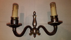 Antik Wandlampe Wandleuchte Messing Barock Stil Led Alte Lampe