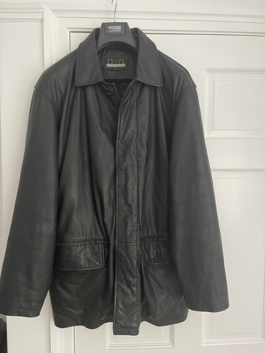 Mens Wallace Sacks London Leather Jacket Size S UK