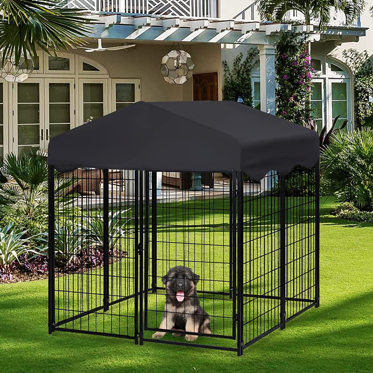 Outdoor Hundezwinger 2x4x1 M - Verzinkter Stahlkäfig Mit Tür