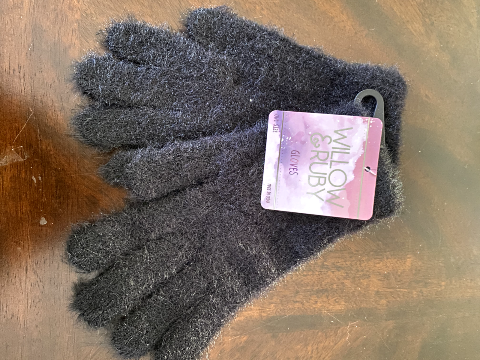 Winter gloves in Light Pink, Light Blue, Ivory, and Black-image