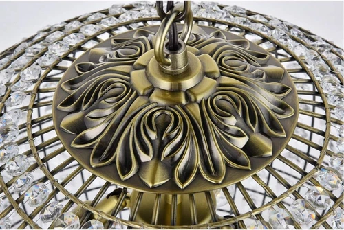 Living District Earlene 4-Light Transitional Metal Pendant in Antique Bronze - Picture 4 of 6