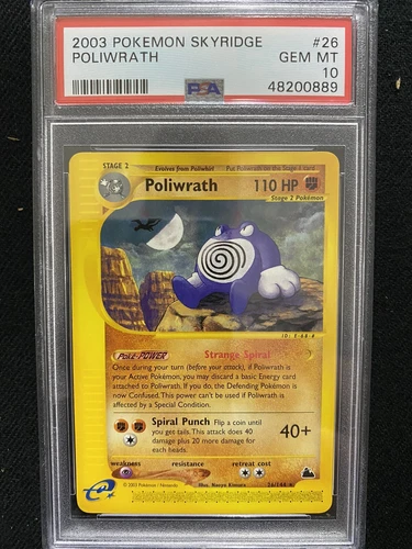 2003 Pokemon Skyridge Poliwrath 26/144 PSA 10 Gem Mint
