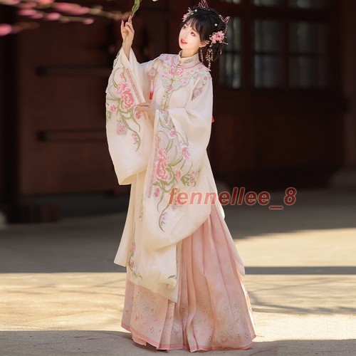 Women's Ming Dynasty Hanfu Dress Ancient Chinese Traditional Embroidery Costume - Picture 7 of 16