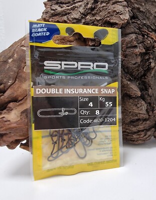 Spro Matte Black Double Insurance Lock Snap Gr. 1 2 3 4 5 ABVERKAUF
