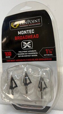 TenPoint EVO-X MONTEC BROADHEAD 100 GR. HEA-801.3 -DAMAGED PACKAGING-FREE S/H