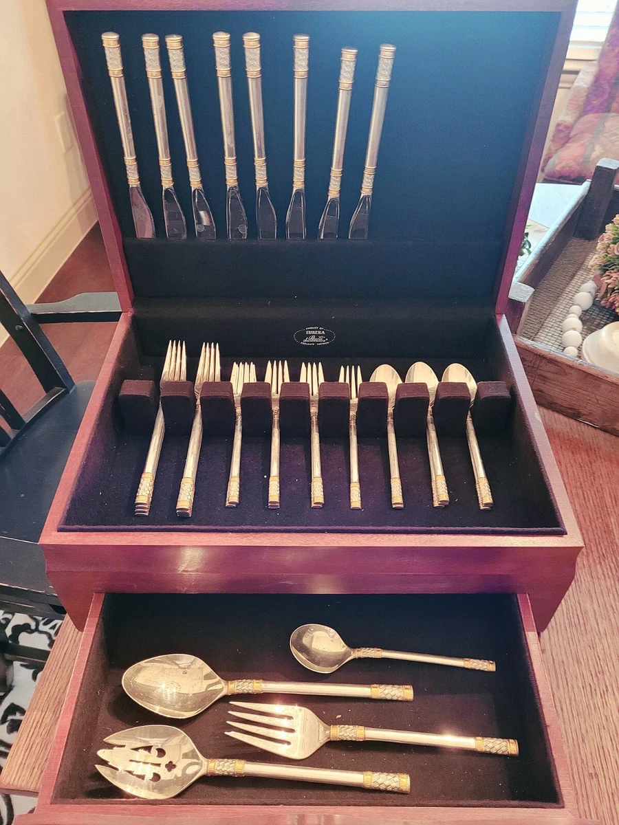 Golden aegean weave deals sterling silver flatware