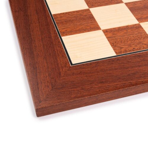 Deluxe Mahogany Wood Chess Board – Handmade in Spain, 22 in. - Picture 4 of 4