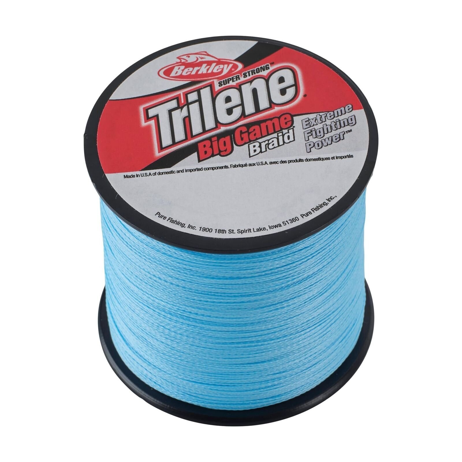 Trilene Big Game 30lb Braid Fishing Line Ocean Blue Quarter Spool