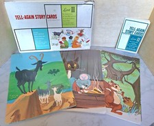 Vintage 1967 Tell-Again Story Cards 27 17 11 Cards--3 Stories Pre-K/Home School