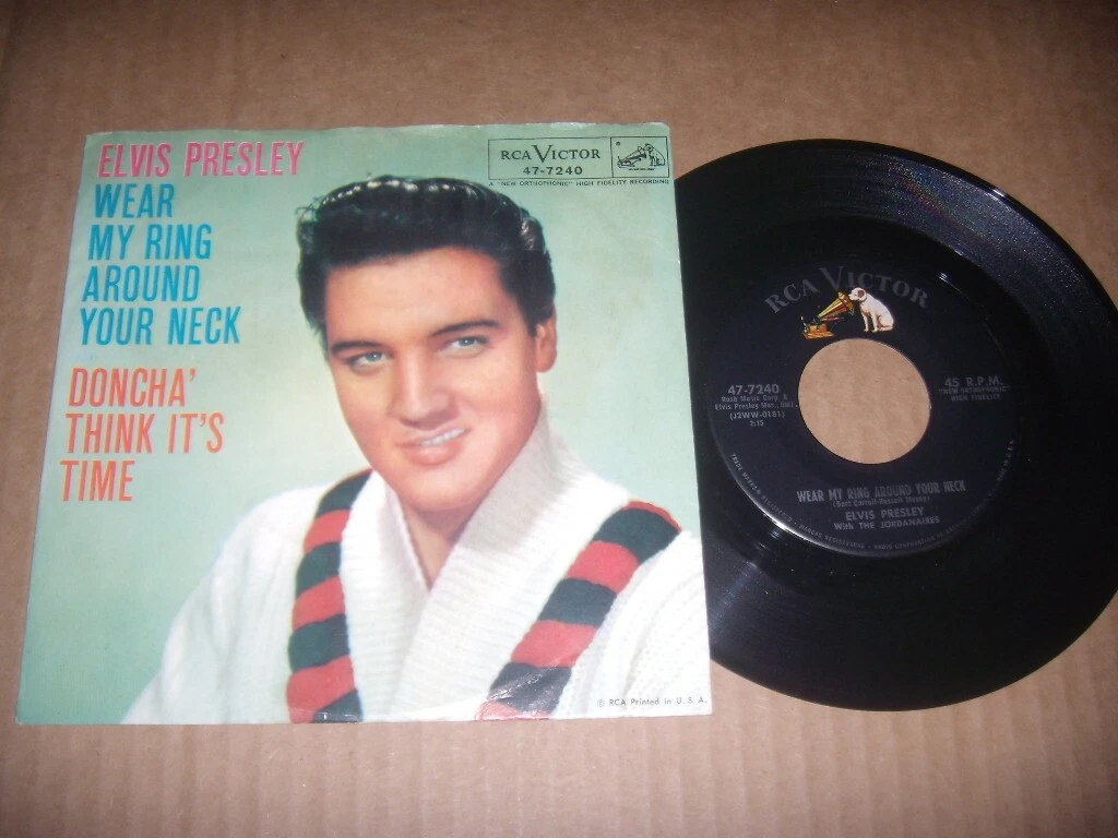 Elvis Presley &#034;Wear My Ring Around Your Neck&#034; Pic Slv 1958 Orig.  1st Press NM A1 | eBay