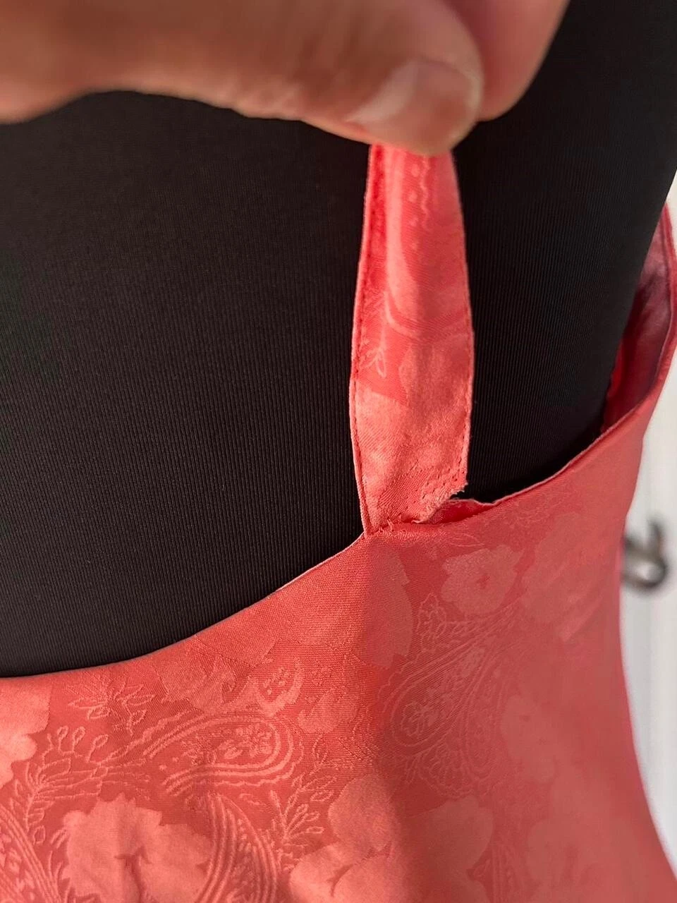 UNDERCOVER Abito Slip Vintage Victoria's Secret Etichetta Oro Corallo Floreale