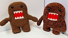 TWO Domo Standing Plush 9 1/2" tall 1 is Nanco Official Brown Japan 2010