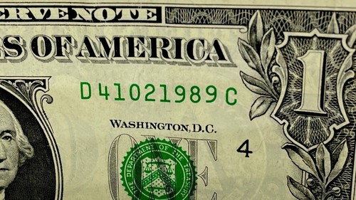 Birthday/Anniversary Dollar October 2 1989. Fancy Serial Number Circulated - Picture 2 of 8